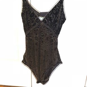 Velvet body suit
